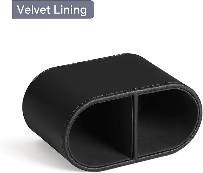 PU Leather Pen Holder for Desk, Small Remote Control Holder Pencil Cup - Image 3
