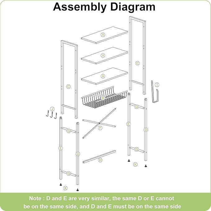 Over-The-Toilet Storage Rack, 4-Tier Bathroom Organizer Shelf Over Toilet - Image 8