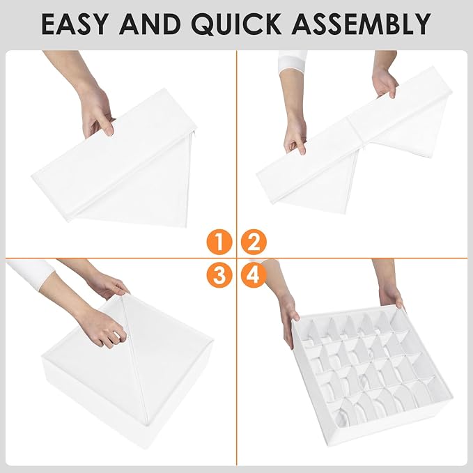 Criusia Drawer Organizer Clothes, 16 Pack Dresser Organizer Bins - Image 7