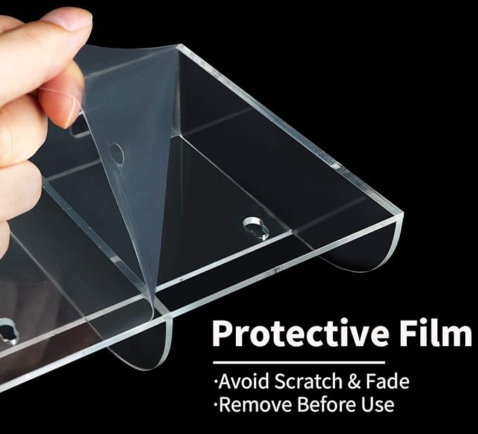 Large Acrylic 3-Slot Wall Mounted Smart Phone Charging Holder Station Clear - Image 2