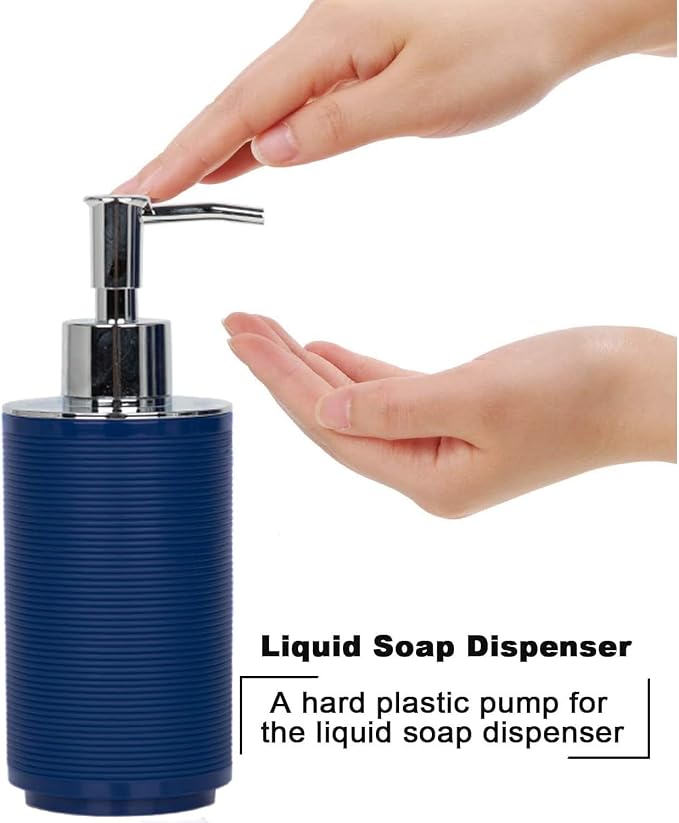 CERBIOR Bathroom Accessories Set 6 Piece Bath Ensemble Includes Soap Dispenser - Image 5