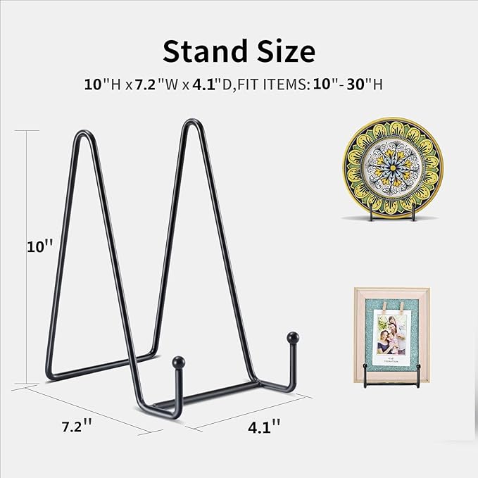 Kruodop 3 Pack 10 Inch Plate Stands - Image 2