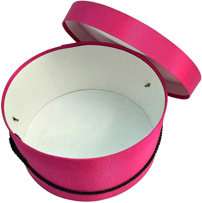 Sarah's Hat Boxes Classic Cerise Hat Box – 14.75" x 7.5" Handmade in USA – - Image 2