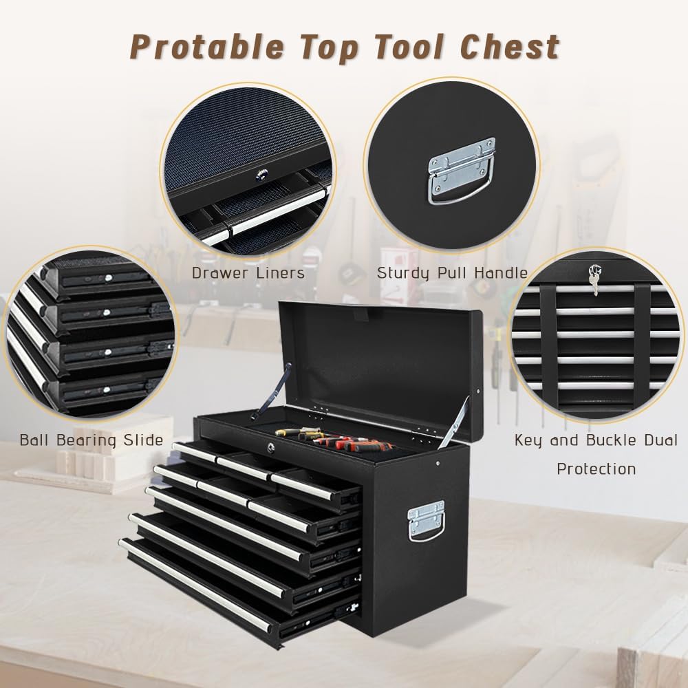 13-Drawer Double Doors Handle Rolling Tool Chest, 2 in 1 Detachable