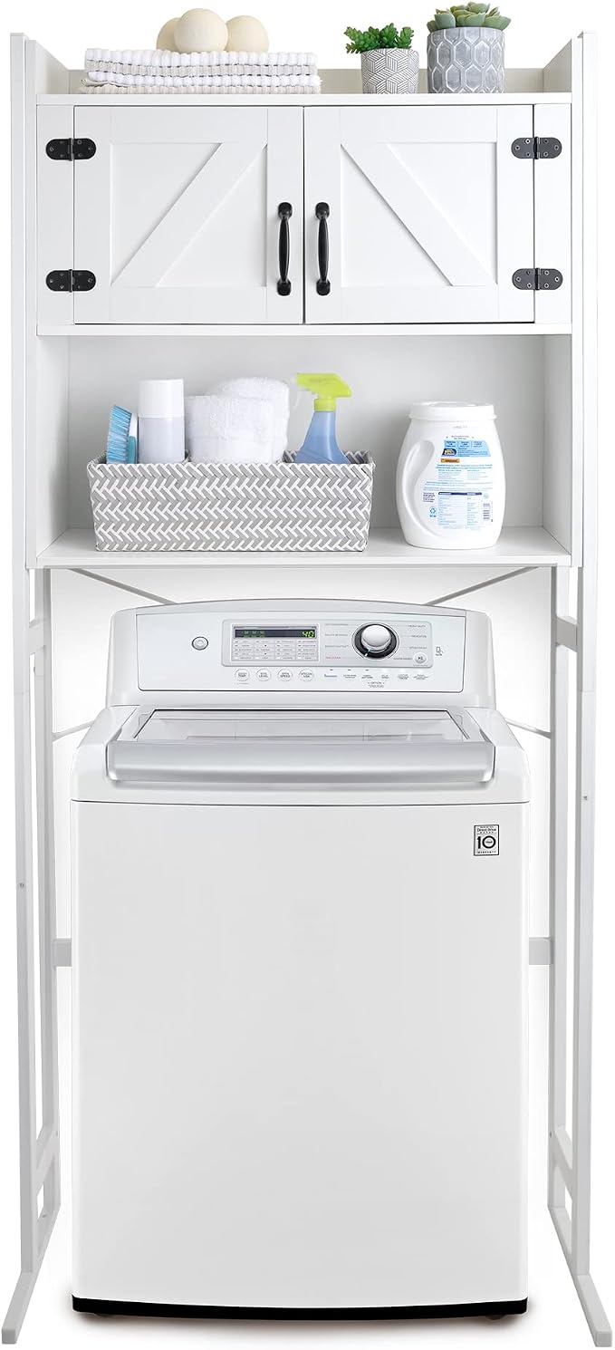 Over The Washer or Over The Toilet Storage Cabinet w/Height Adjustable Shelf by Stephan+Roberts