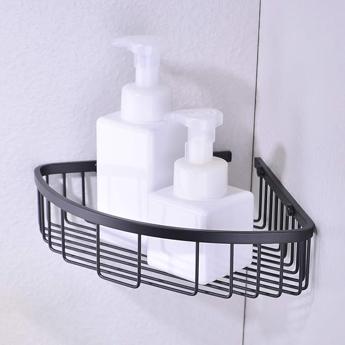 304 Stainless Steel Shower Caddy Corner Basket Shelf Bathroom Organizer Wall - Image 5