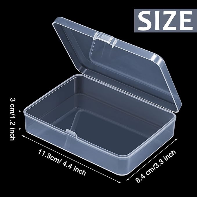 SATINIOR 48 Packs Clear Small Plastic Containers Transparent Storage Box - Image 2