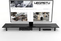 Large Dual Monitor Stand Riser 43.3IN， Home Office Storage by WEGASTU
