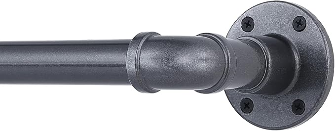 Industrial Gunash Curtain Rod, 30-168 Inch, Outdoor Rustic Room Divider by YAJUXIU