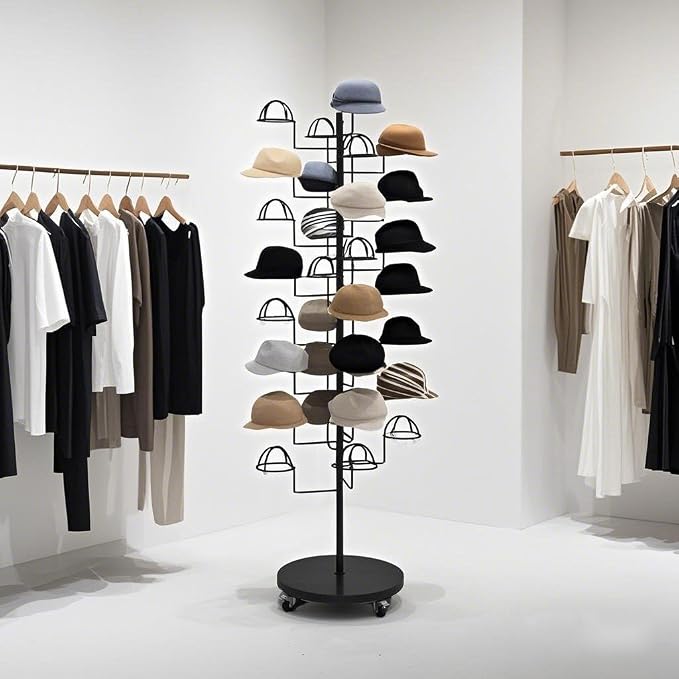 Hat Rack Stand, Metal Hats Display Stand, Standing Hat Rack, Hat Tree Stand - Image 2