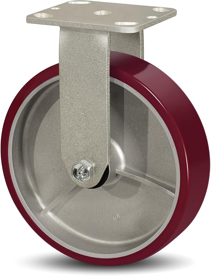 SY America 8" X 2" Casters Wheels, Heavy Duty Industrial Casters，Polyurethane by SYAmericaIndustrialCasters