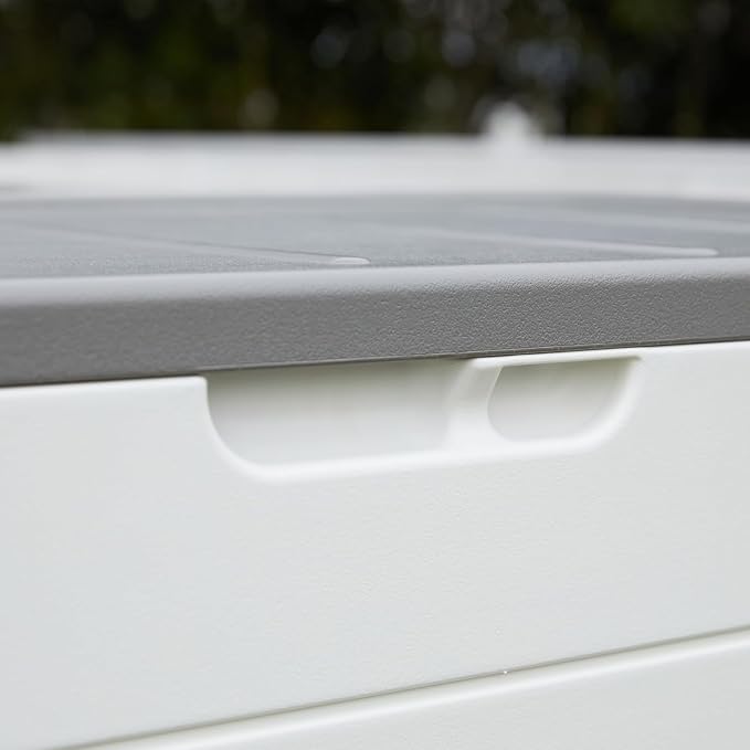 100 Gallon Outdoor Storage Box Waterproof Lockable Resin Deck Box Large - Image 4
