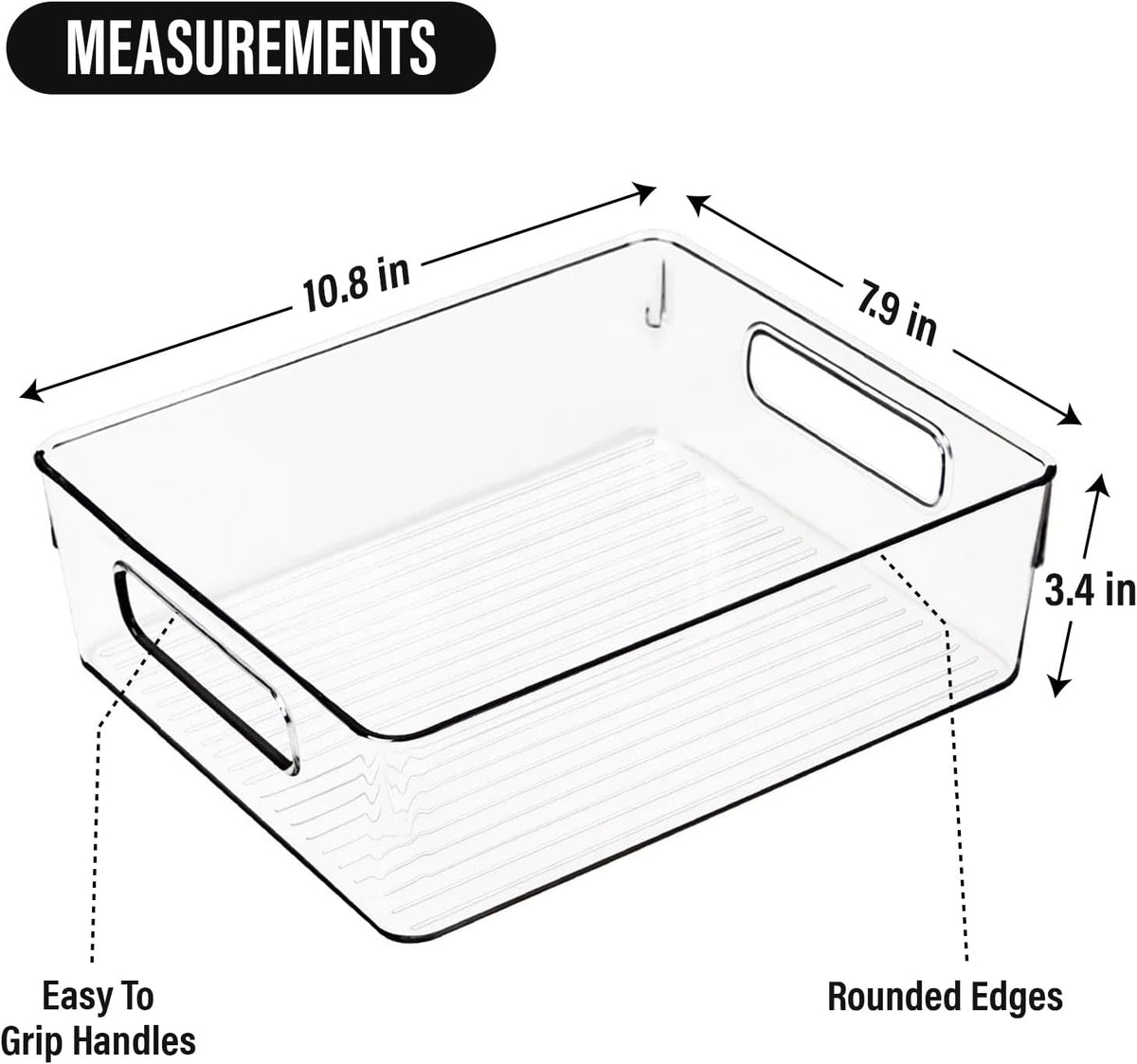 Clear Plastic Storage Bins, Pantry Organizers and Storage, Kitchen