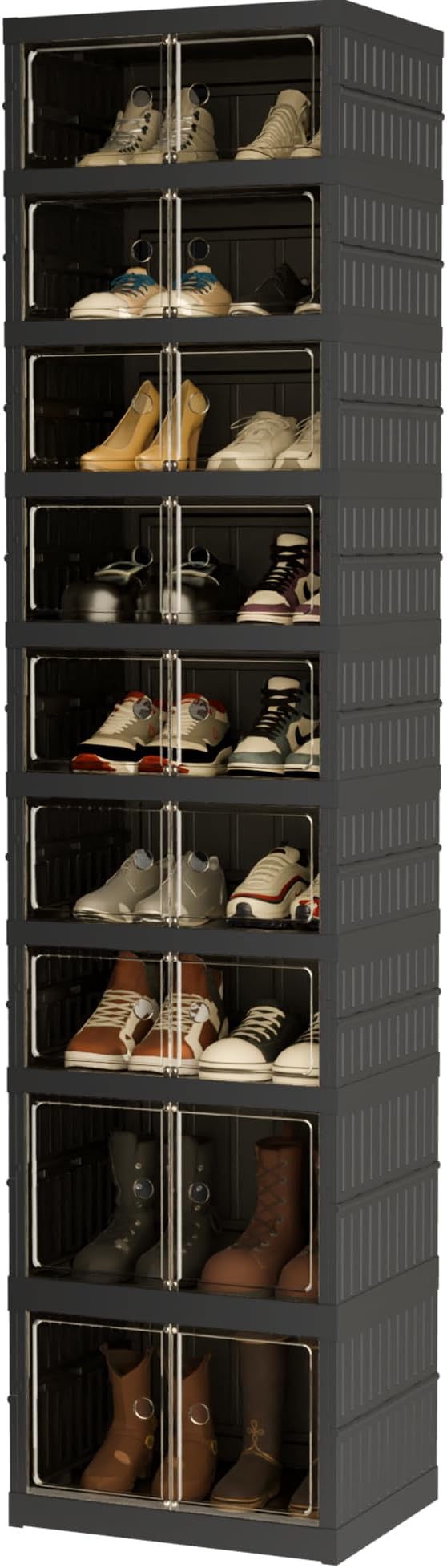 Foldable Shoe Organizer Storage Box, Portable Extra Large Folding Shoe Rack - Image 9