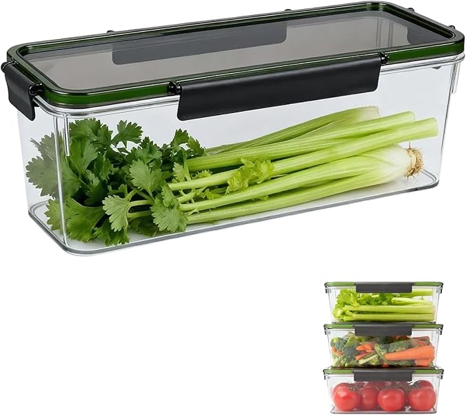 Upgraded Celery Keeper for Refrigerator – 3cm Deeper, BPA-Free Vegetable by Unknown