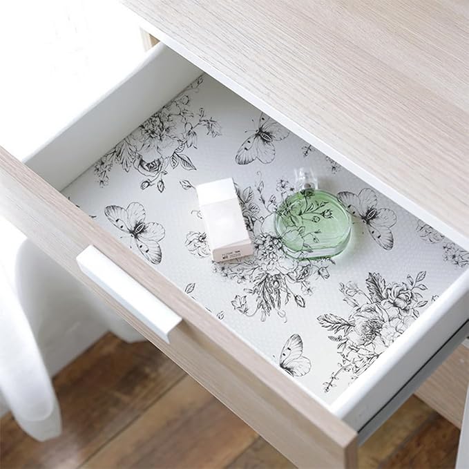 Floral and Butterfly Self Adhesive Shelf Liner - Image 3