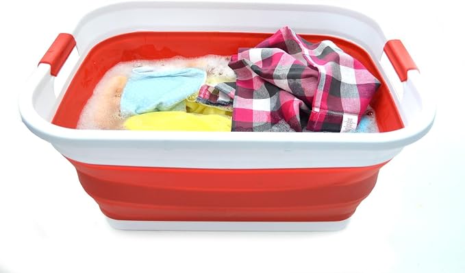 SAMMART 41L Collapsible Plastic Laundry Basket-Foldable Pop Up Storage - Image 4