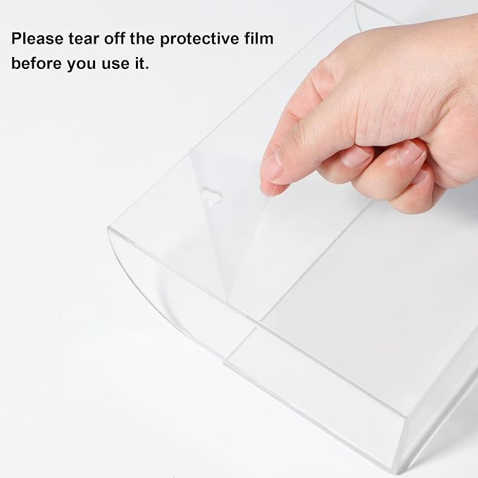 Yeeco Acrylic Remote Holder Wall Mount 2 Compartment, 10.6×1.6×5.6 Inches Wall - Image 5