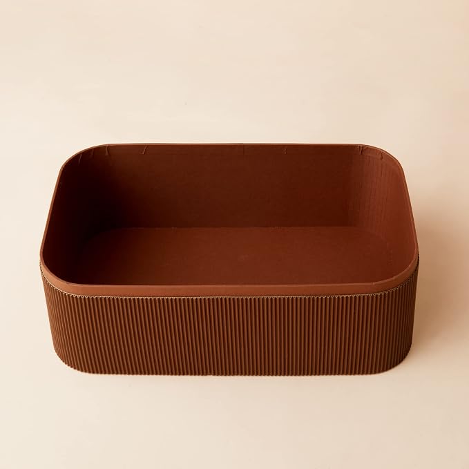LA JOLIE MUSE Fluted Cardboard Storage Baskets - Image 3