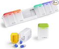 Weekly Pill Organizer Magnetic, Removable Pill Box 7 Day 1 Time a Day, Large by KOVIUU