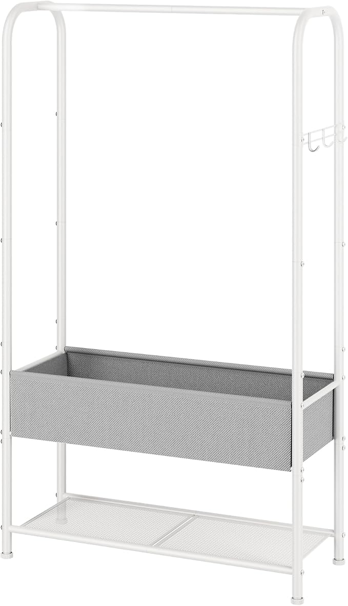Clothes Garment Coat Rack Drying Clothing Racks Metal Freestanding - Image 2