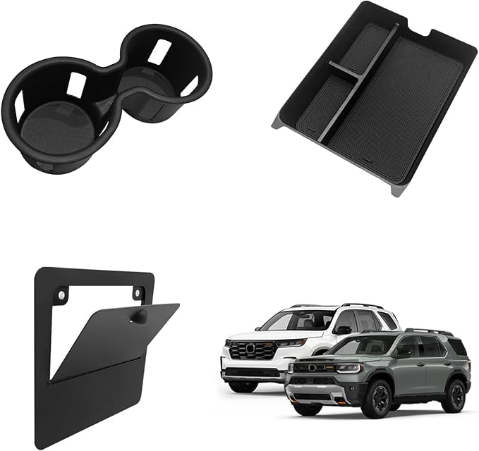 Muslogy Center Console Organizer & Cup Holder Insert & Magnet Armrest Hidden by Muslogy