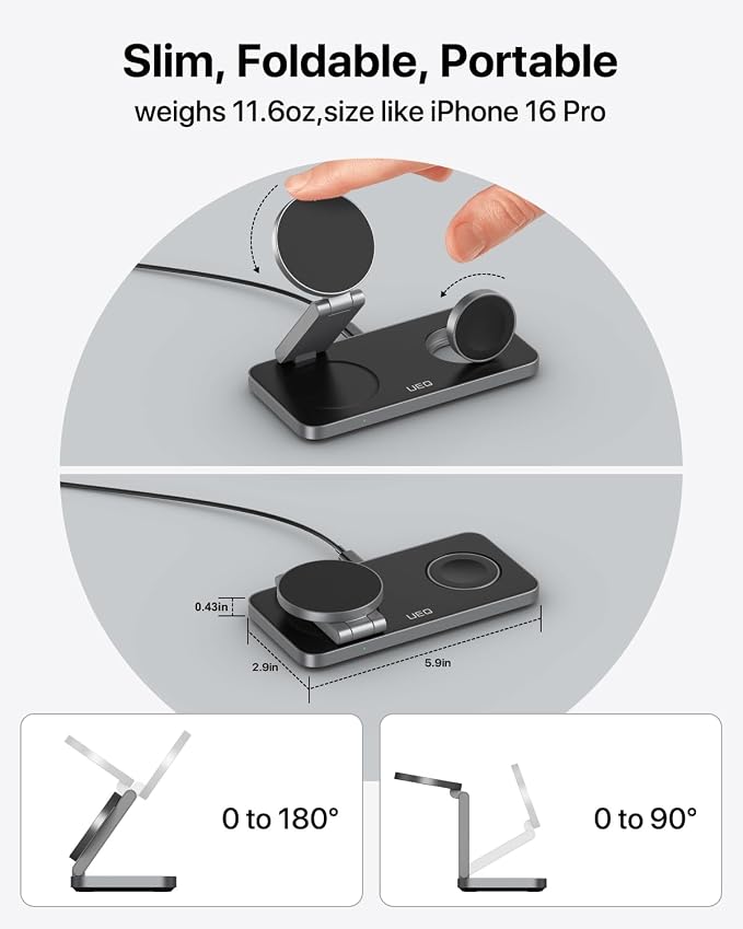 Foldable 3 in 1 Wireless Charging Station - Image 3