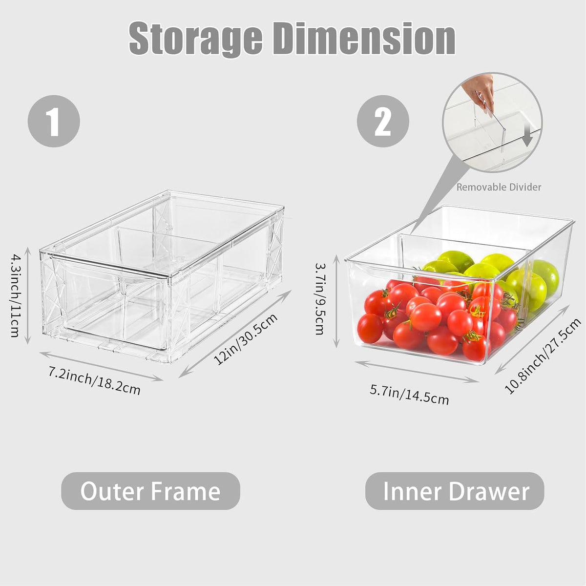 8Pack Stackable Kitchen Storage Organizer,Pantry Organizers and