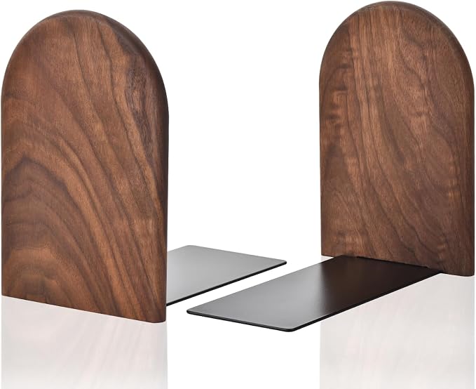 Book Ends, Sturdy Wooden Bookends by Lauvee