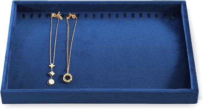 Necklace Storage Tray, Velvet Bracelet Display, Premium Jewelry Organizers by Yinbeini