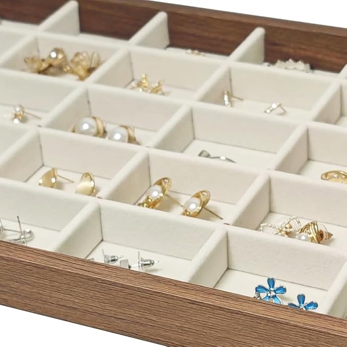 Large Jewelry Trays for Drawers Stackable Velvet Jewelry Display for Vendors - Image 6