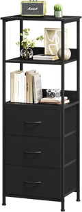 Somdot 3 Tier Bookshelf with Drawer, Tall Bookcase with Shelves, Bookshelf by Somdot