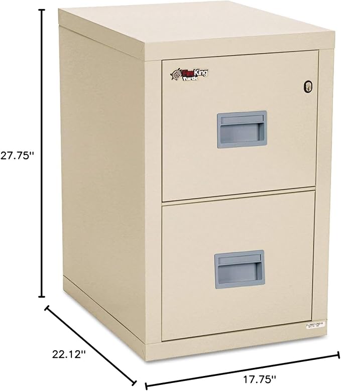 FireKing Turtle Vertical 2 Drawer Legal and Letter Fire Safe File Cabinet - Image 2