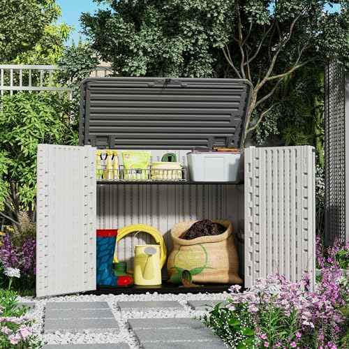 ZZM 4x2.5 FT Outdoor Storage Shed, Resin Waterproof Storage Cabinet
