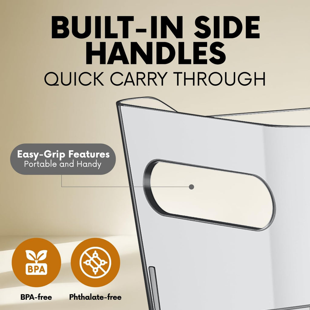 Clear Plastic Storage Bins for Kitchen Organization or Pantry