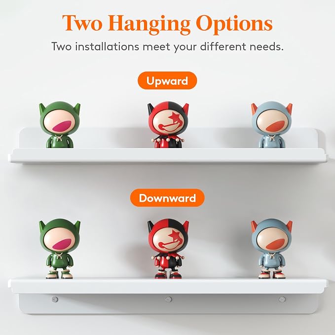 Lifewit Floating Shelves for Wall, 4 Pack White Acrylic Shelf 15" Room Decor - Image 6