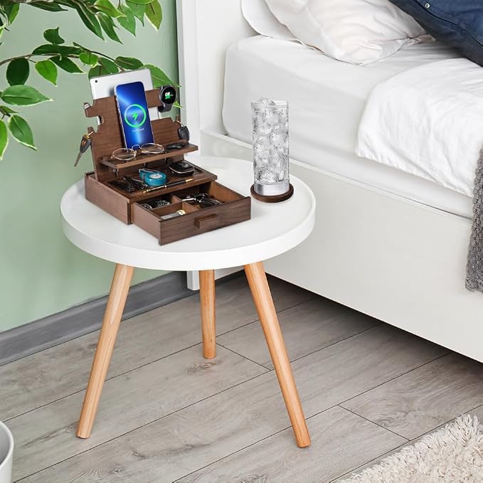 Wood Phone Docking Station for up to 3 Phones, Samsung Galaxy Watch Compatible - Image 9