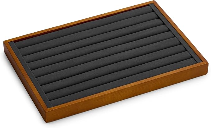 Oirlv Solid Wood Jewelry Tray Ring Earring Display Showcase Jewelry Organizer by Oirlv