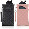Double Eyeglass Case Soft Dual Glasses Case for Women Men Travel