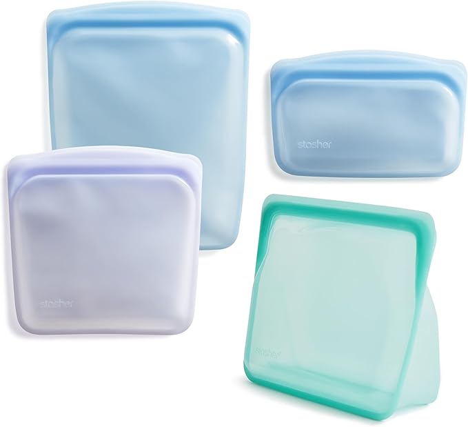 Stasher Premium Silicone Reusable Food Storage Bags, Lunch Bag, Travel by Stasher