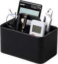 Caddy Organizer with Handle, PU Leather Remote Control Holder Desk Caddy by NICLNGSH