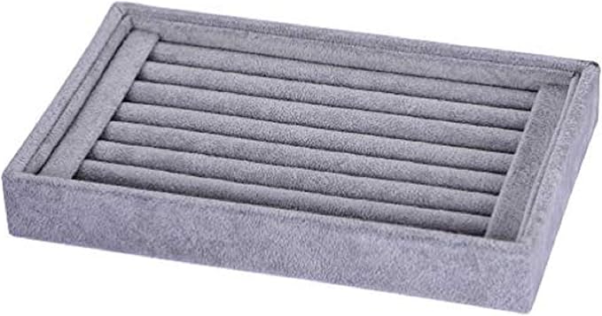 Valyria Velvet 7 Slots Ring Earrings Trays Showcase Display Jewelry Organizer by Valyria