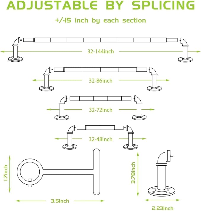 1-Inch Industrial Duct Curtain Rod - Image 5