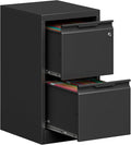 Metal Filing Cabinet With Lock, Vertical 2 Drawer Cabinet by Kooyon