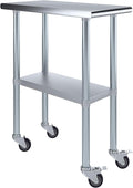 AmGood 15" Long x 30" Deep Stainless Steel Table by AmGood