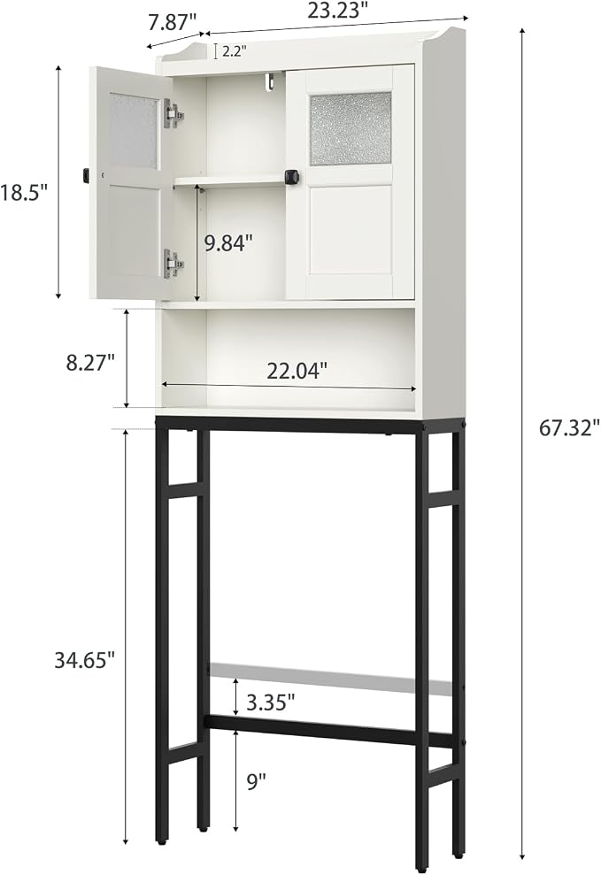Over The Toilet Storage Cabinet, Above Toilet Bathroom Storage Cabinet - Image 2