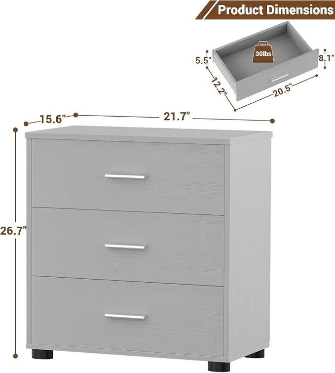 Aheaplus Closet Drawers Set of 2, Wood Closet Organizers and Storage - Image 8