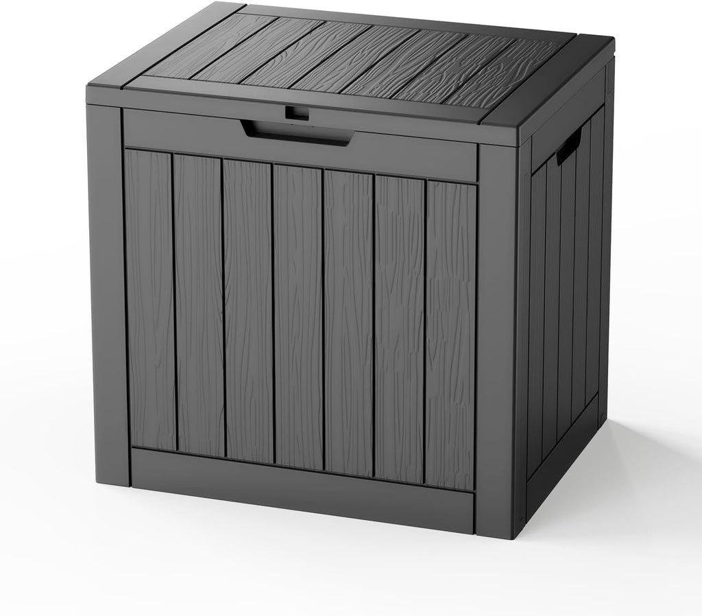 35 Gallon Outdoor Deck Box, Lockable Waterproof Outdoor Storage Boxes