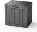 35 Gallon Outdoor Deck Box, Lockable Waterproof Outdoor Storage Boxes