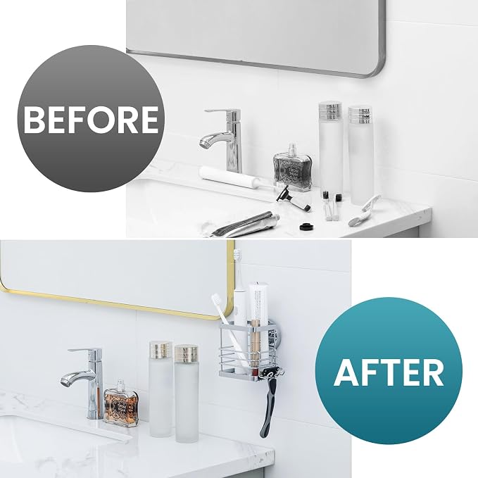 TAILI Patented Suction Cup Toothbrush Holder, Stainless Steel Anti-Puddling - Image 6